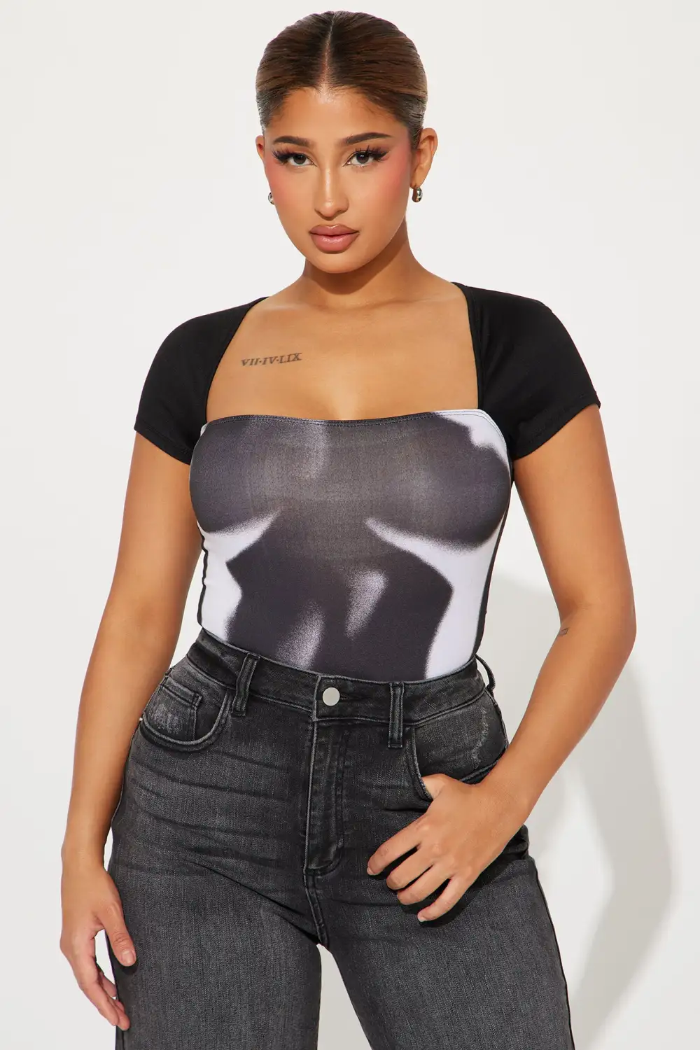 Taste Of Me Bodysuit - Black/combo