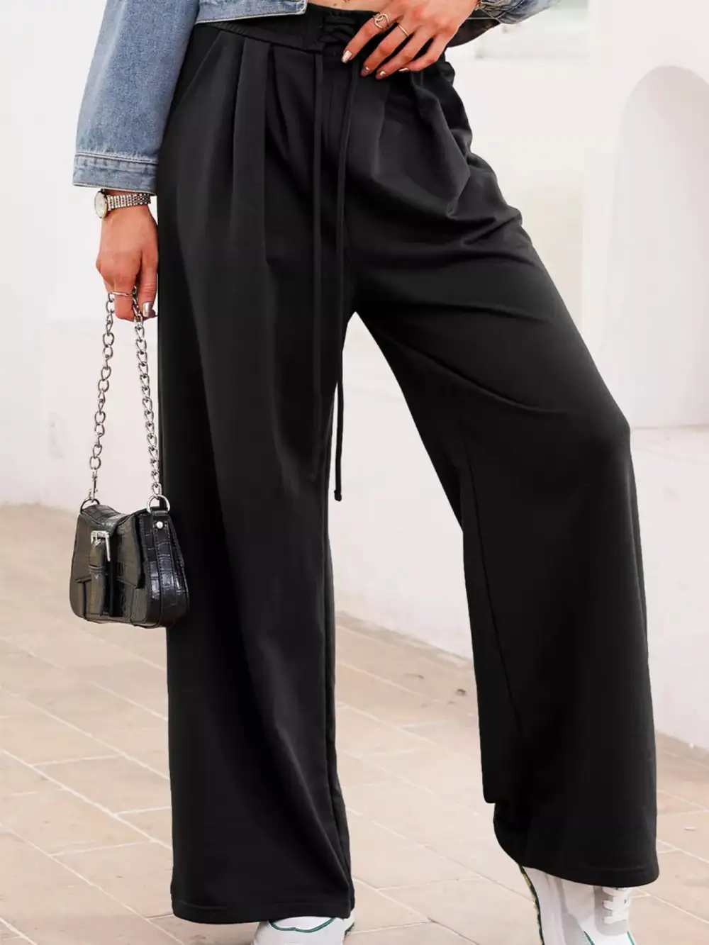 High Waist Pleated Pants