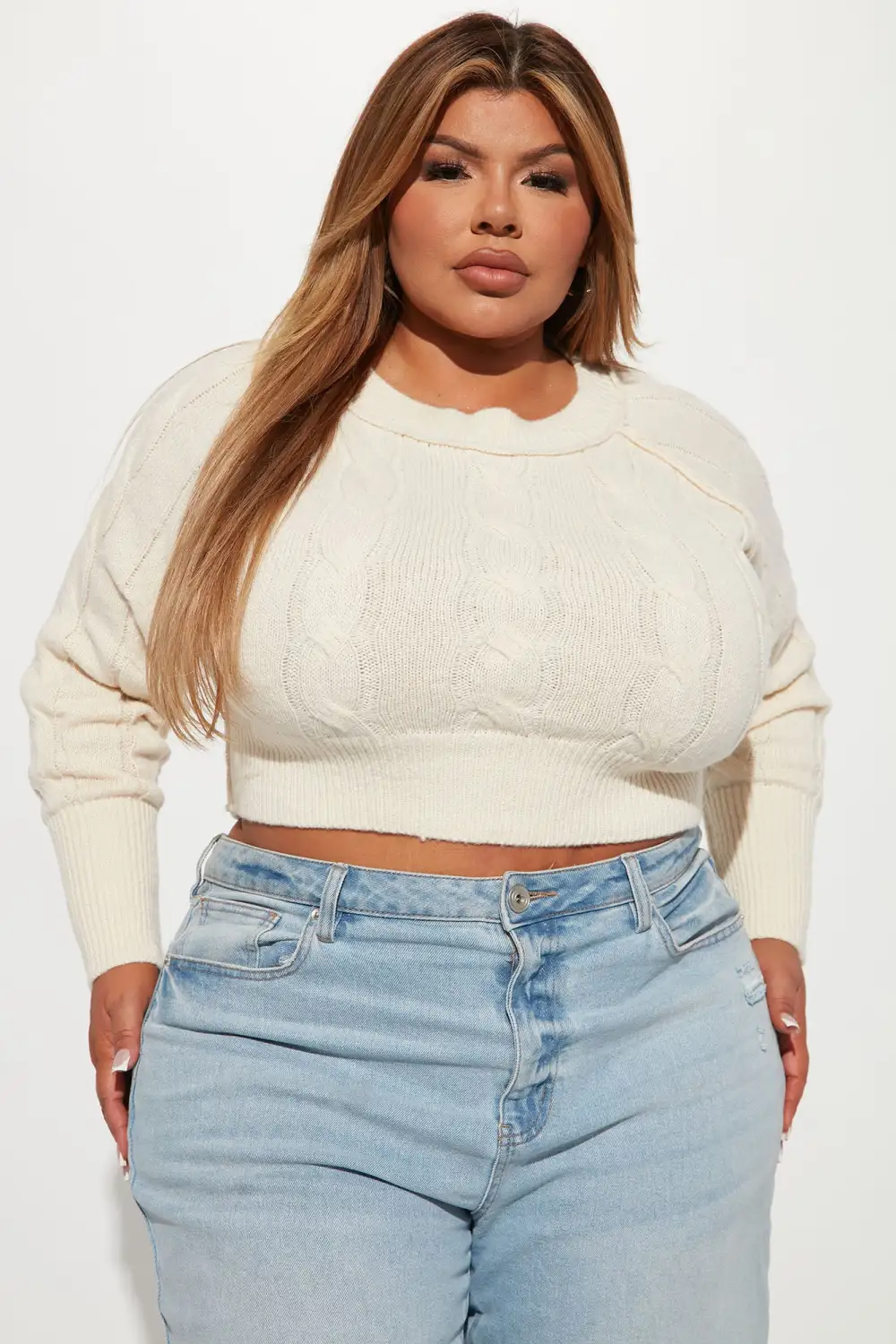 Charade Cable Knit Sweater - Ivory