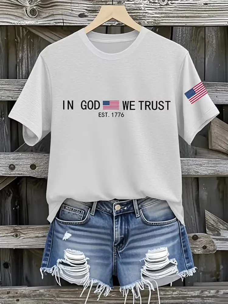 Women's In God We Trust Est.1776 Short Sleeve T-shirt