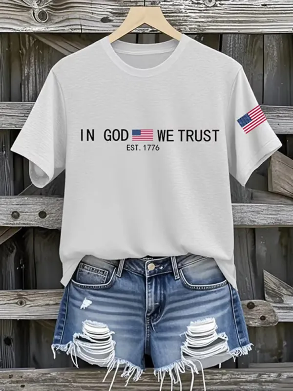 Women's In God We Trust Est.1776 Short Sleeve T-shirt