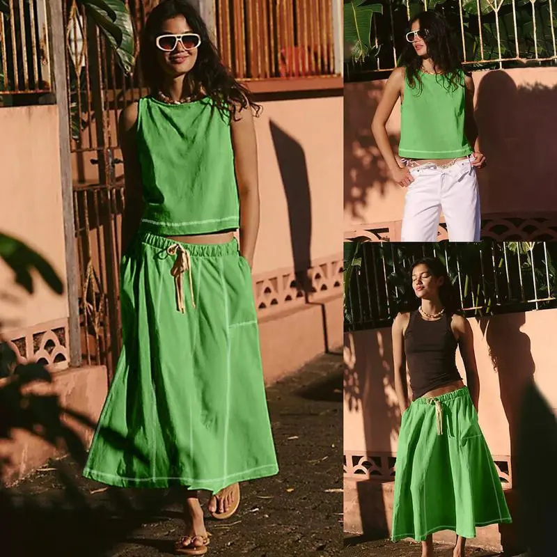 Women's 2 Piece Skirt Sets Summer Matching Sets
