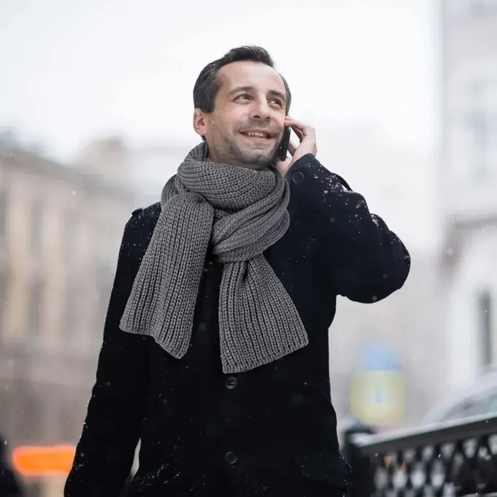 Women And Mens Winter Thick Cable Knit Wrap Chunky Long Warm Scarf