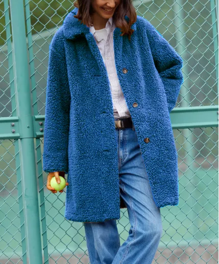 Winter plush coat coat colorful warm coat