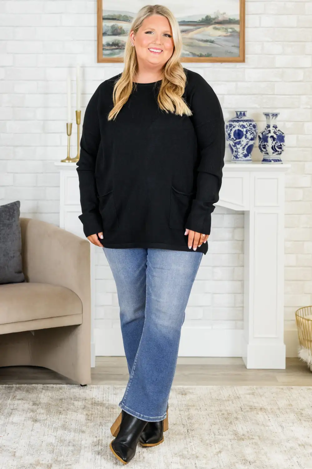 Fall into Fashion Sweater, Black