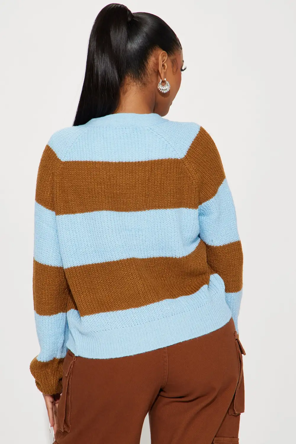 That's What I Like Striped Cardigan - Blue/combo
