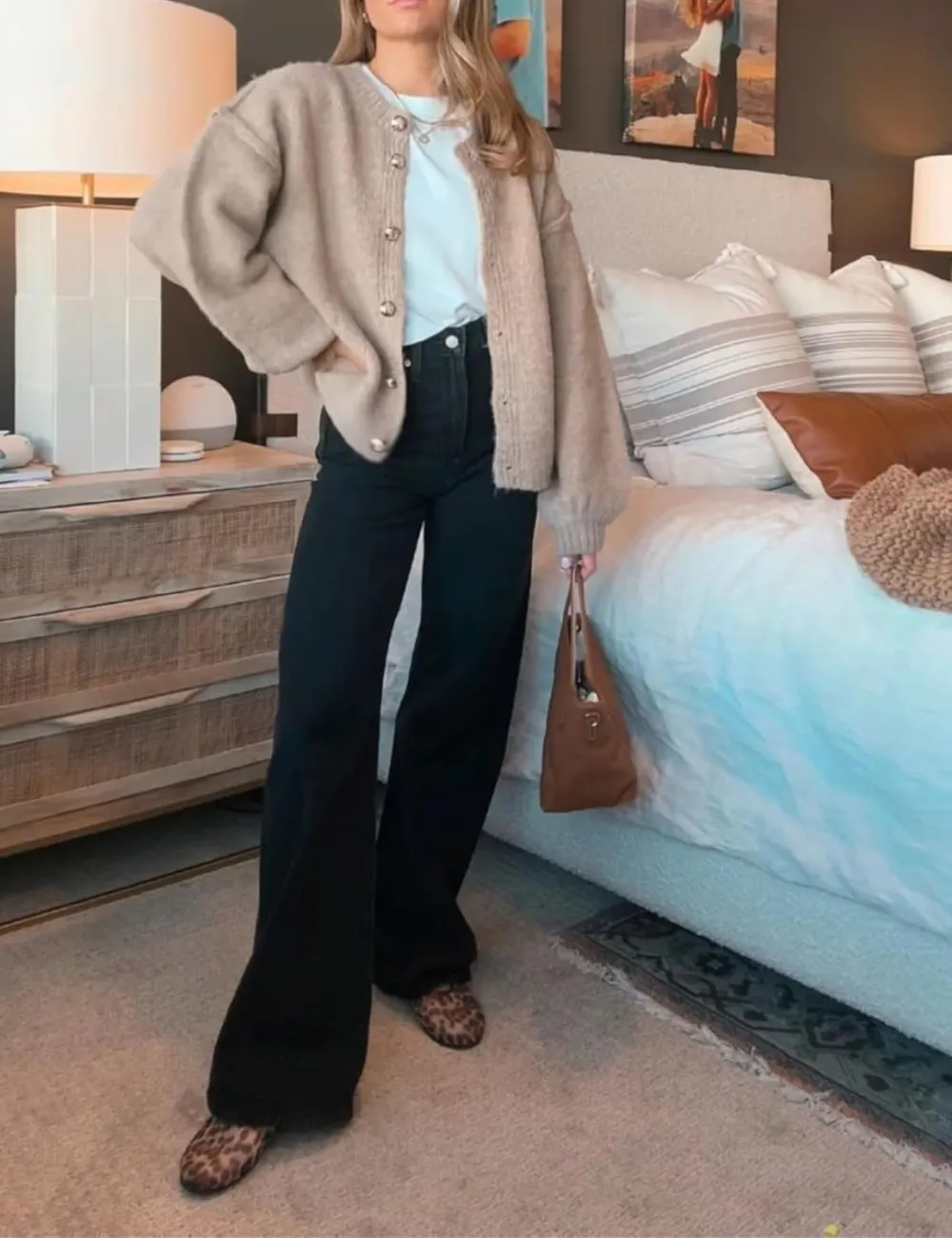 🎄Hot Sale Sweaters Casual Lightweight Long Sleeve Button Up Knit Oversized