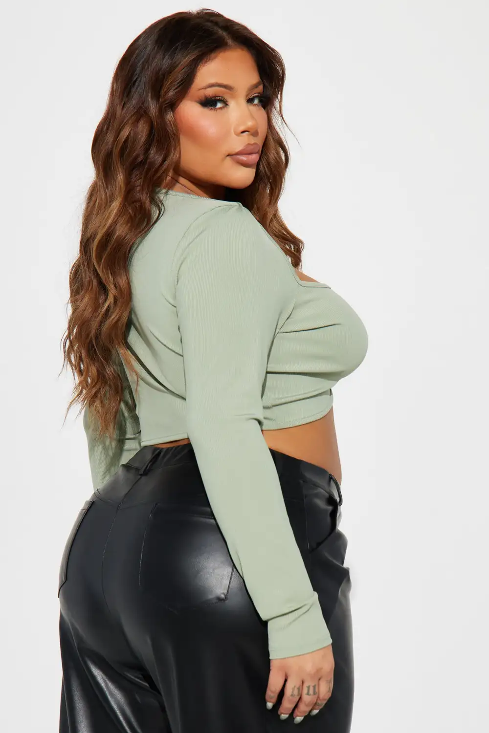 On My Love Cut Out Top - Sage