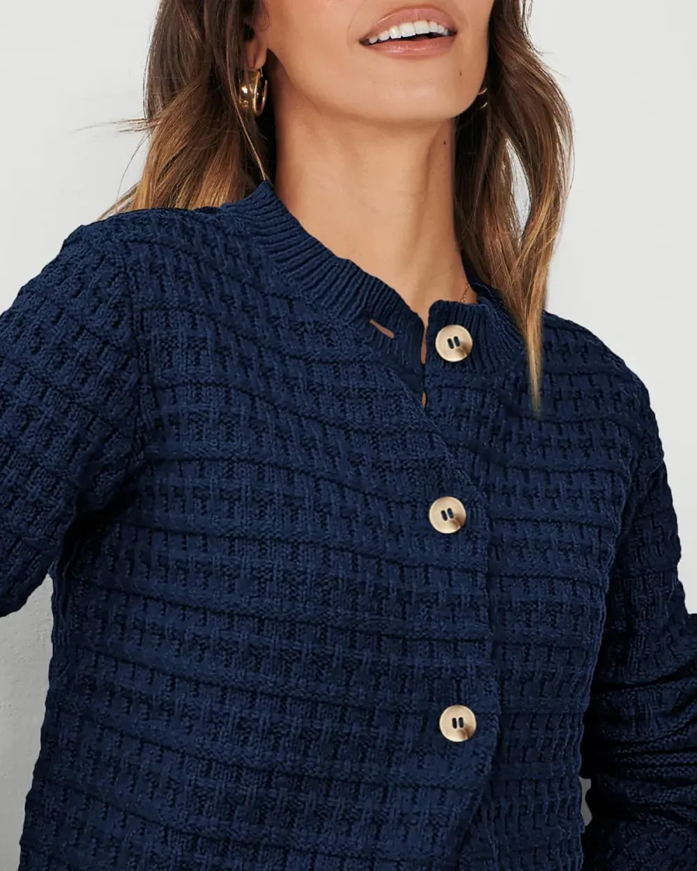 Women's Knit Cardigan Sweaters Casual Long Sleeve Open Front Button Down Trendy Jackets Outerwear