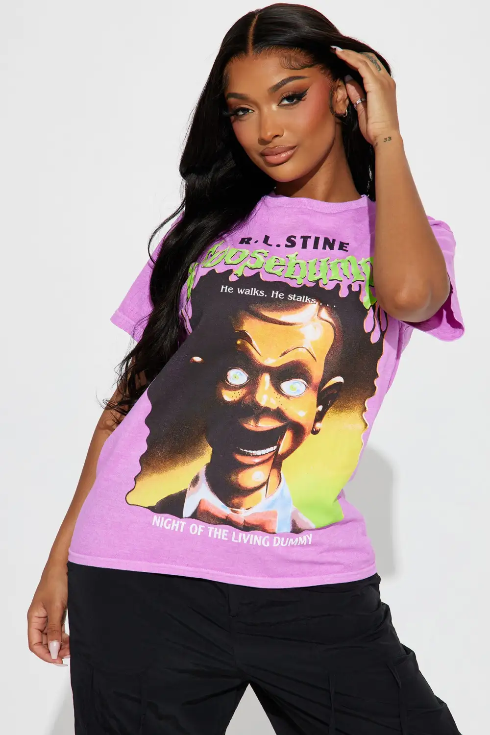 Dangerous Dummy Goosebumps Graphic Tee - Pink
