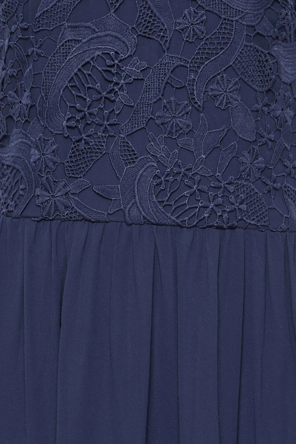LTS Tall Navy Blue Lace Chiffon Maxi Dress