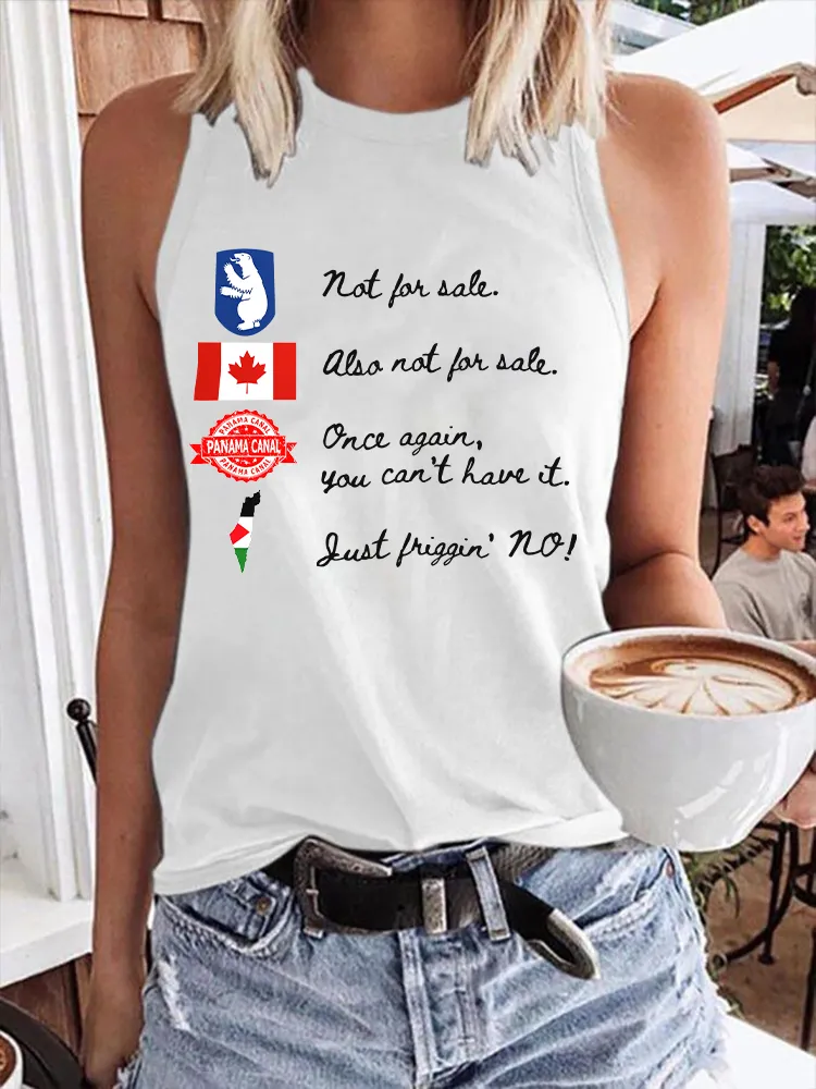Women's Not For Sale Also Not For Sale Once Again You Can'T Have It Crew Neck Vest