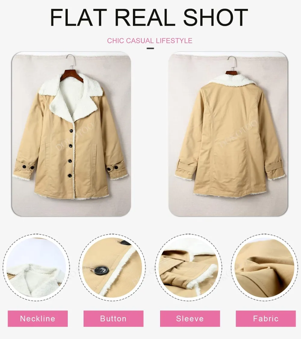 Womens Winter Warm Jean Jacket Stand Collar Wool Liner Sherpa Denim Coats Thicker Outerwear with Pockets