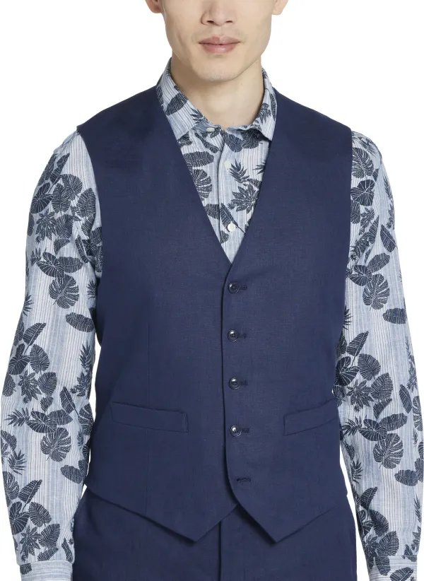 Tommy Hilfiger Modern Fit Linen Suit Vest