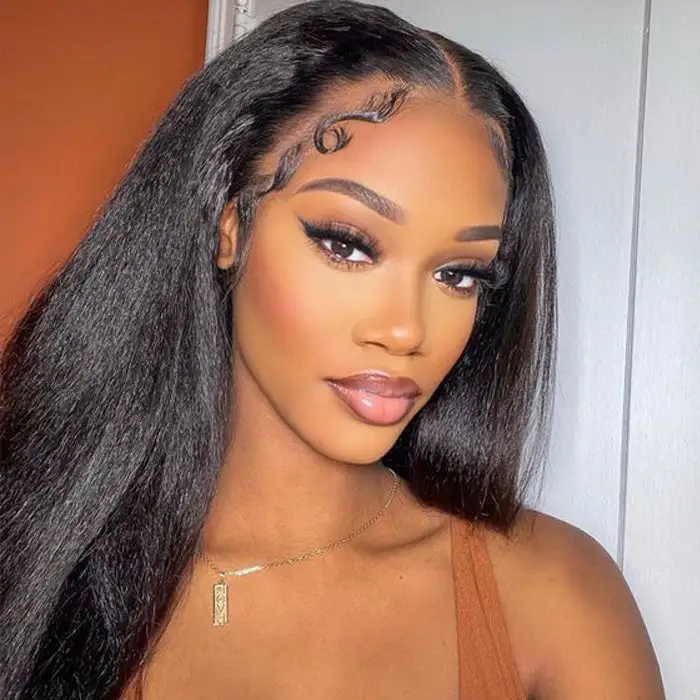 250% Kinky Straight 13×6 Full Frontal Lace Wig Sterly Lace Frontal Human Hair Wigs