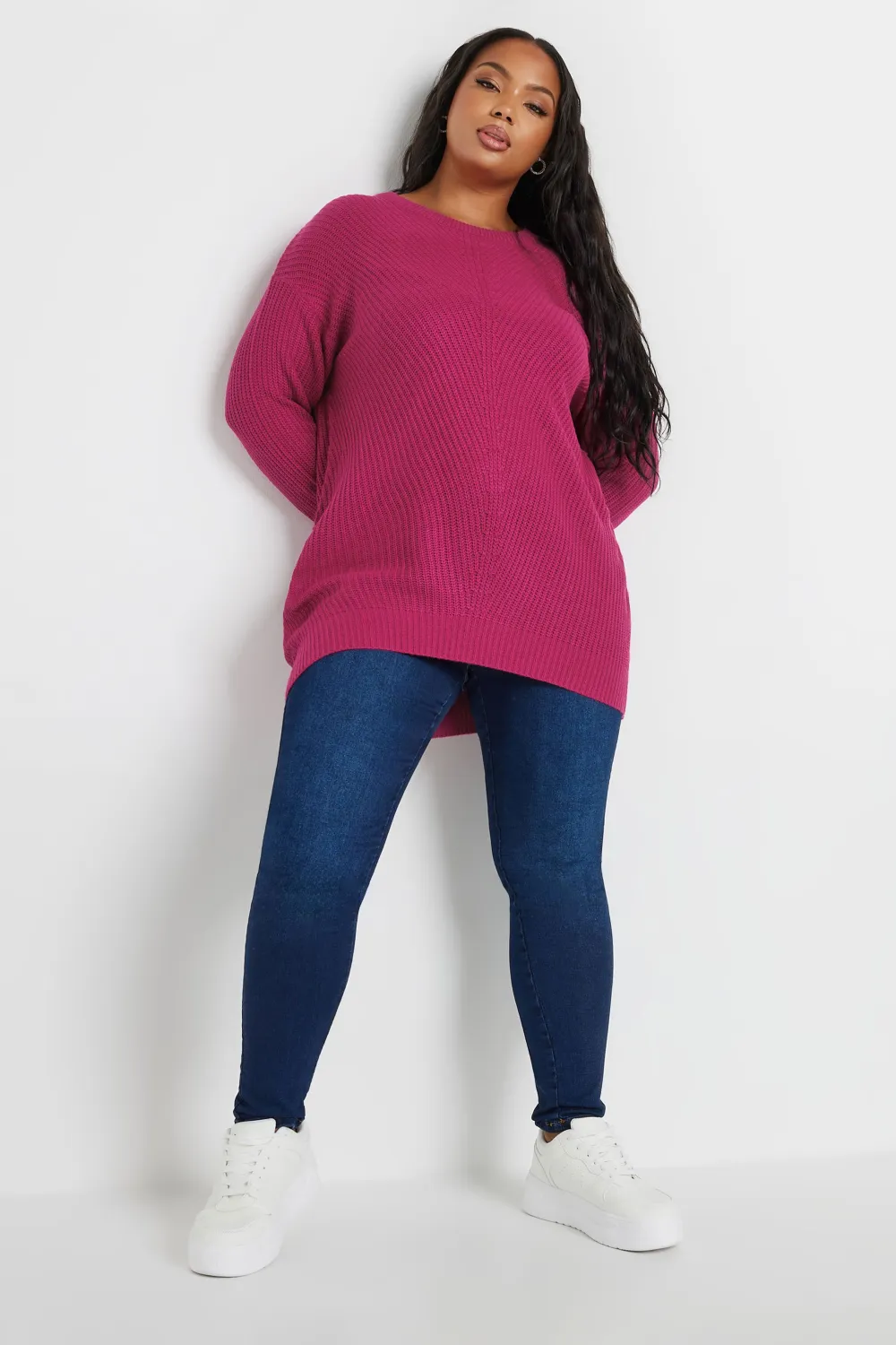 YOURS Curve Pink Essential Knitted Jumper
