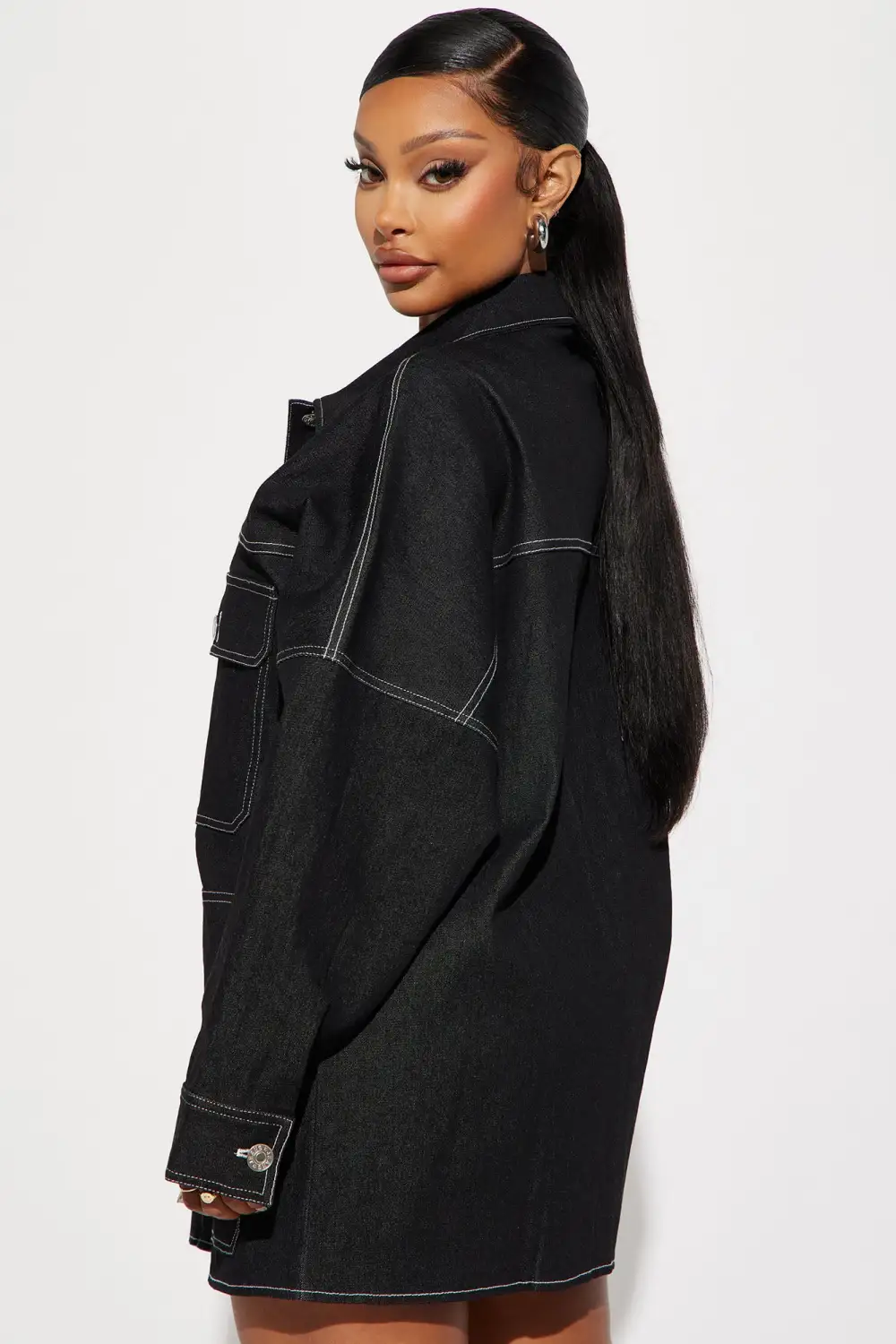 Super Babe Denim Skirt Set - Black Wash