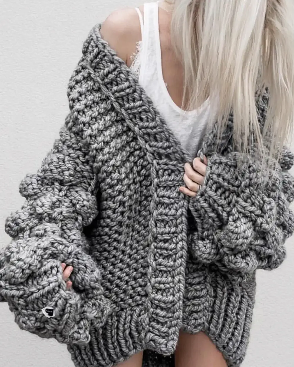 Bubble Sleeve Cardigan