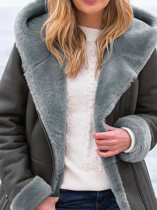 Casual Warmth Hoodie Fleece Jacket