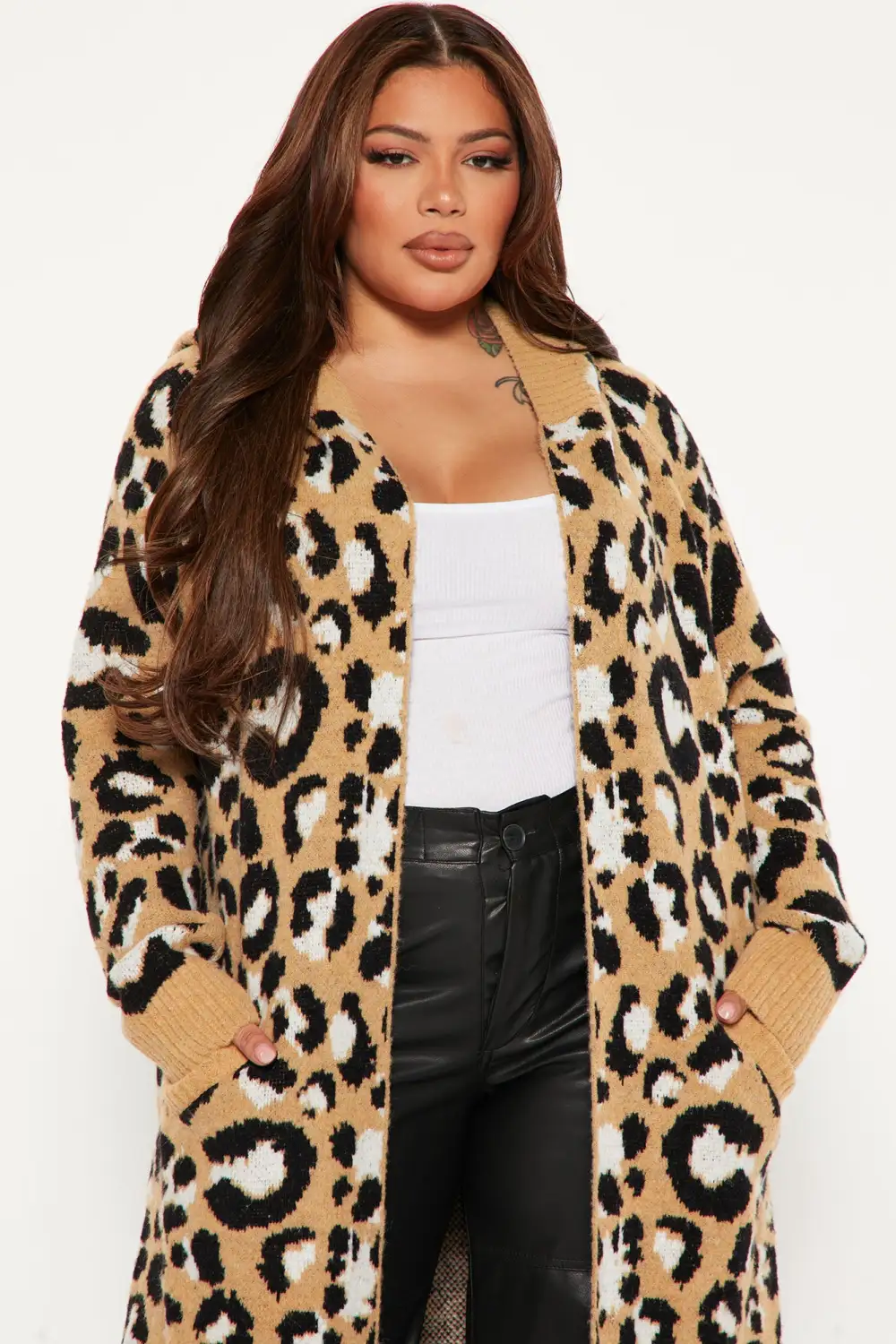 Dangerously Beautiful Leopard Cardigan - Taupe/combo