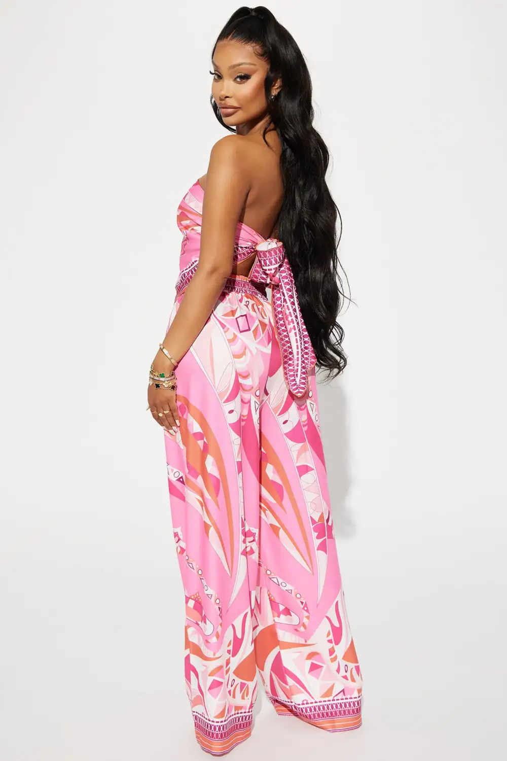 Rosario Pant Set - Pink/combo
