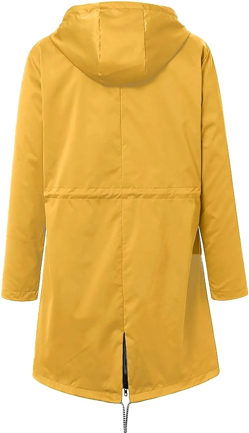 Rain Jackets For Women Waterproof With Hood Lightweight Casual Anorak Travel Hiking Coats with Pockets 720