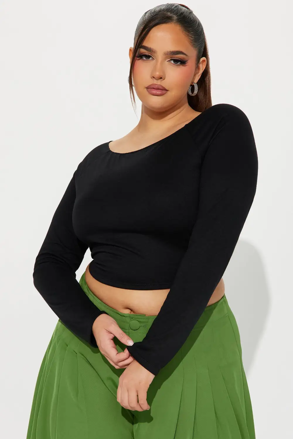 Nothin' On Me Double Lined Top - Black