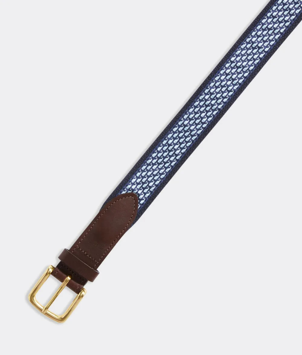 Vineyard Whale Canvas Club Belt