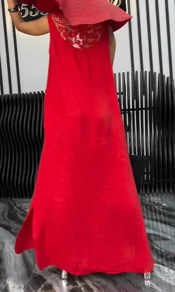 Women's Daliy Casual Comfortable Back Hollow Dress