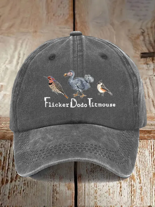 Unisex Distressed Washed Cotton Animal 