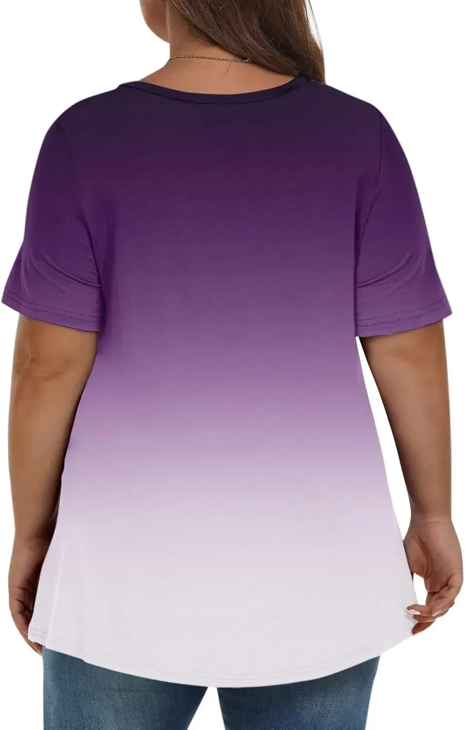 Plus Size Tops for Women Dressy Short Sleeve V Neck Shirts for Women Summer Tops for Women 2024 Floral Print Top