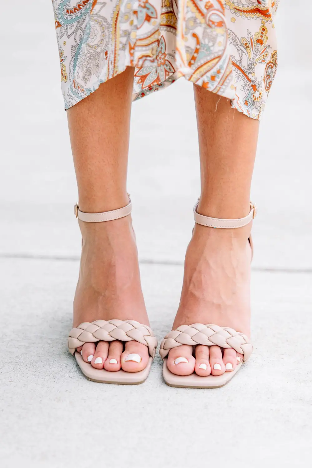 More Than You Know Nude Braided Heels