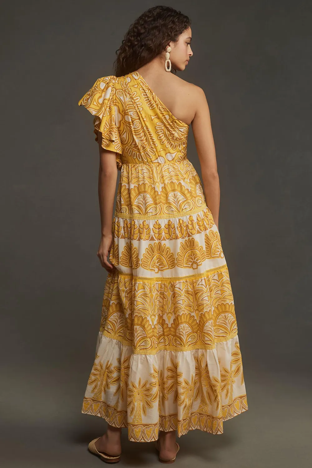 Ainika Tapestry One-Shoulder Maxi Dress