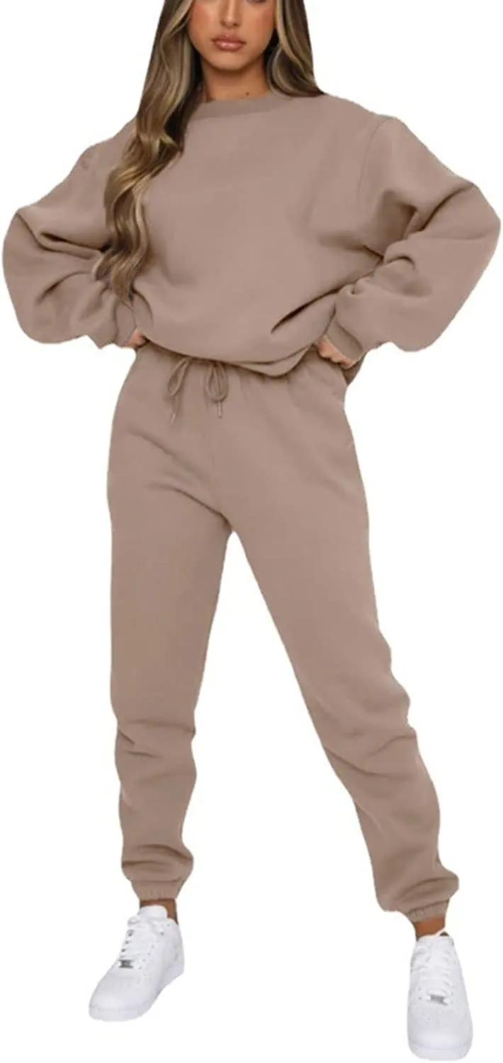 Sweatsuits for Women Set 2 Piece Jogging Suit Long Sleeve Pullover Sweatshirts Sweatpants Tracksuit Casual Outfits