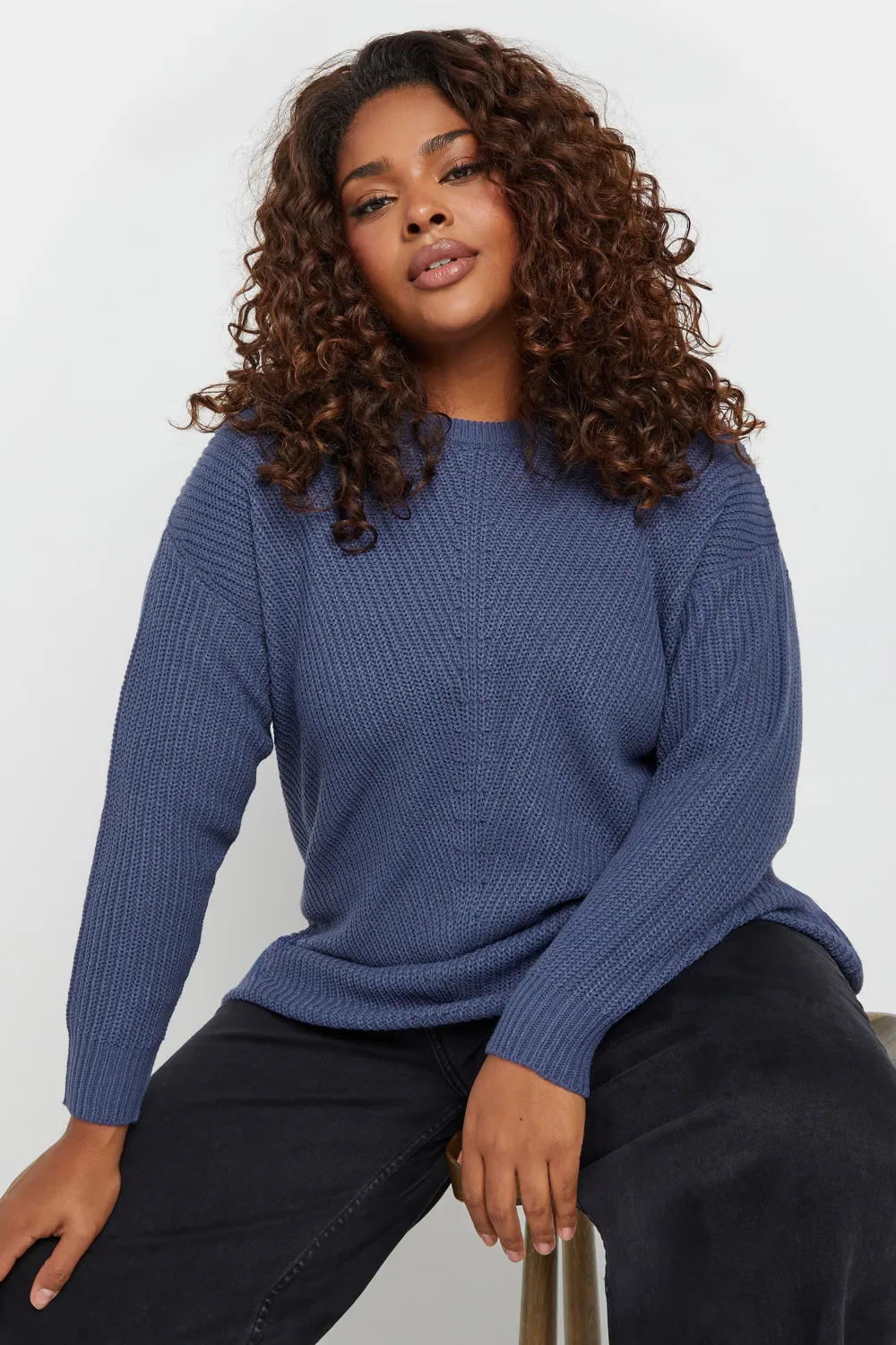 YOURS Curve Pink Essential Knitted Jumper