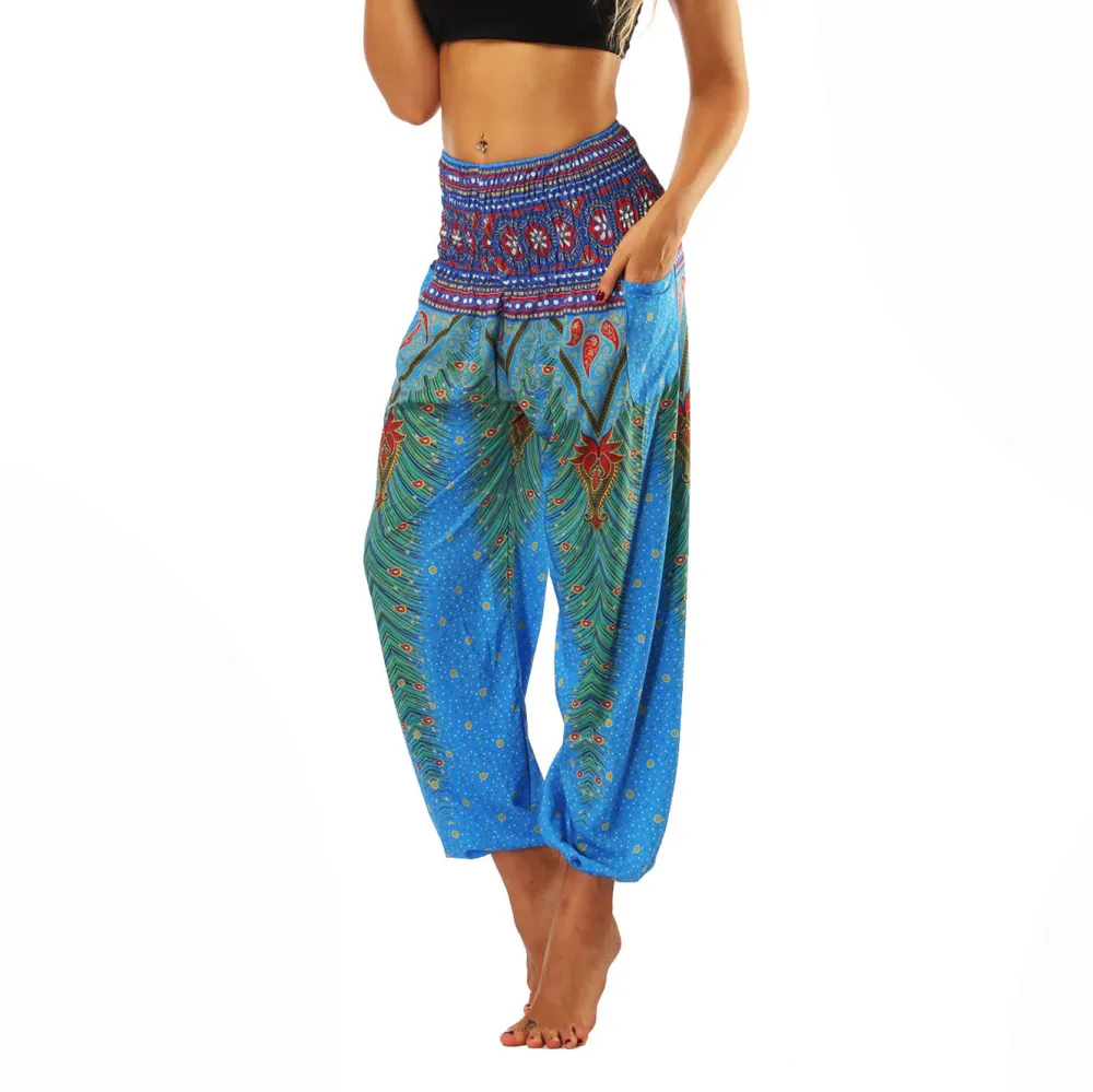 Bohemian Casual Loose Vintage Patterns Yoga Pants