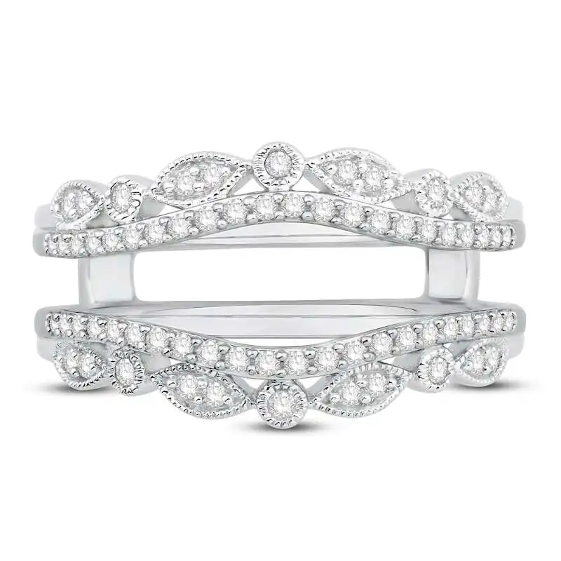 Diamond Enhancer Ring 1/3 ct tw Round-Cut 14K White Gold