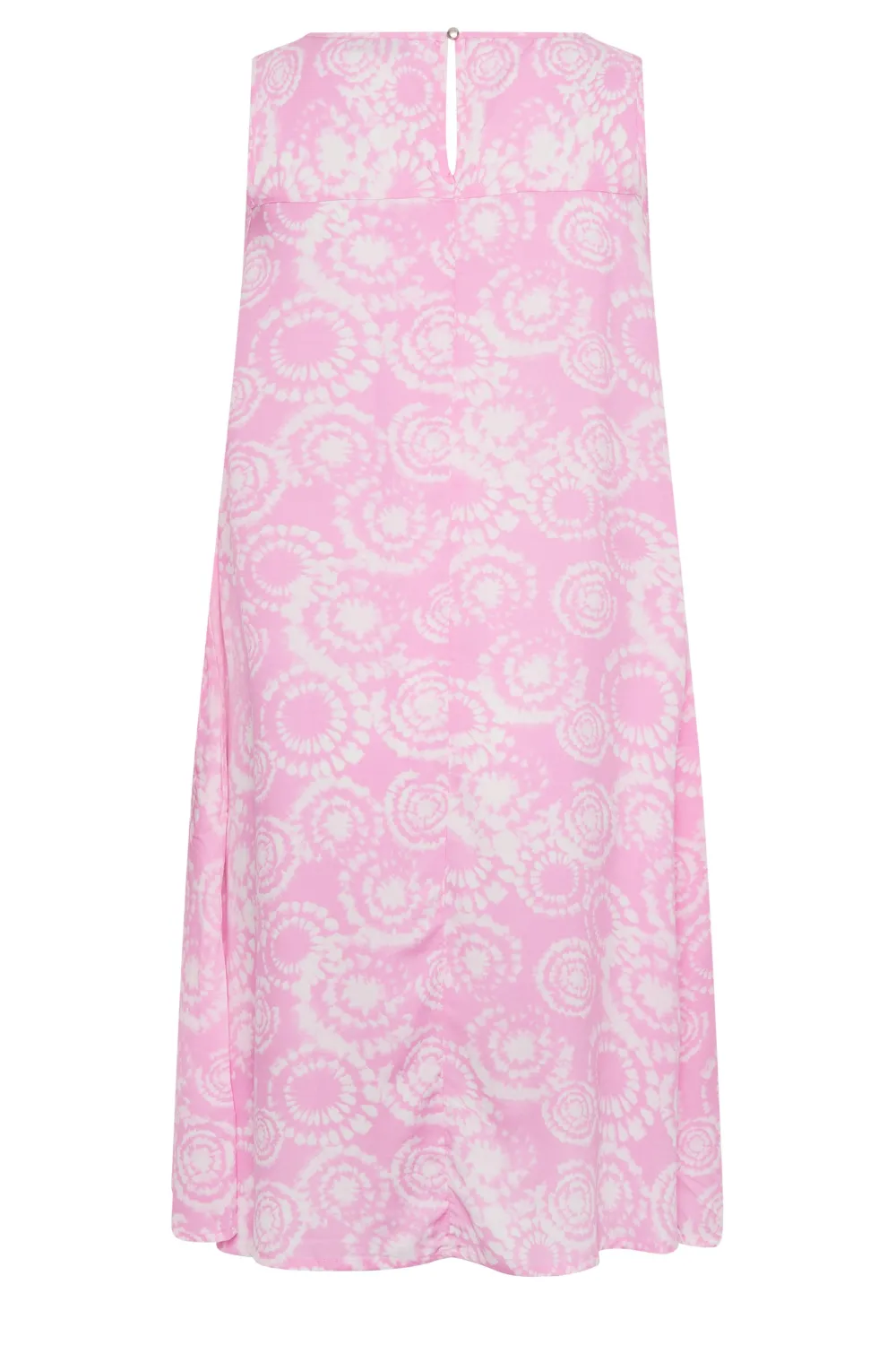 YOURS Curve Light Pink Tie Dye Print Swing Dress