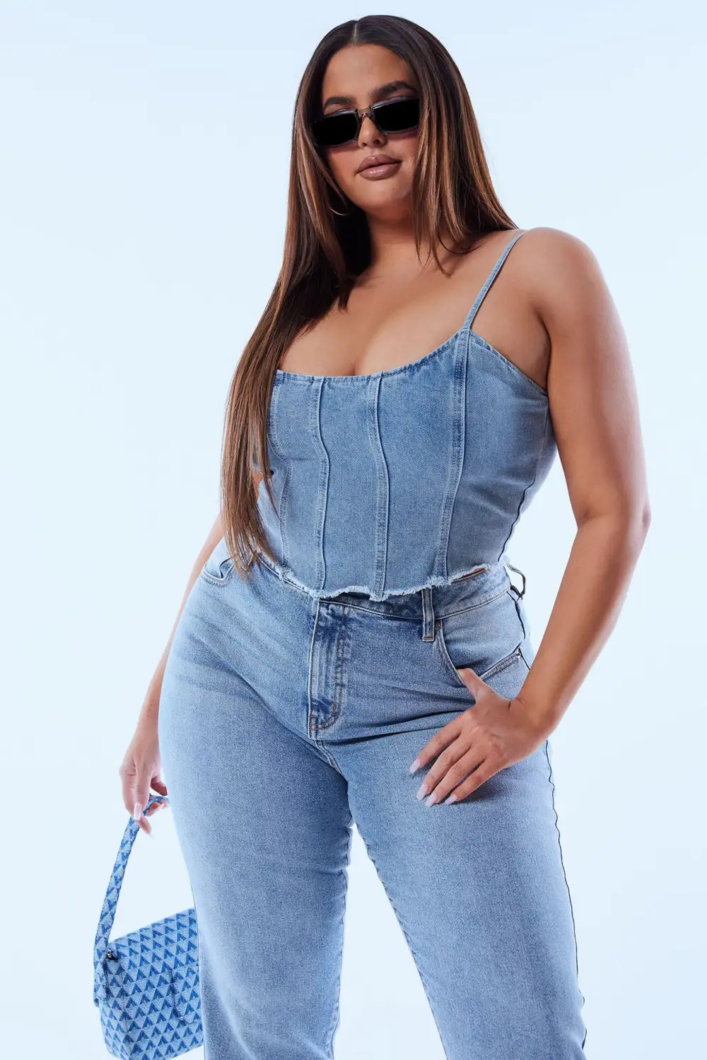 Zayla Denim Top - Light Wash