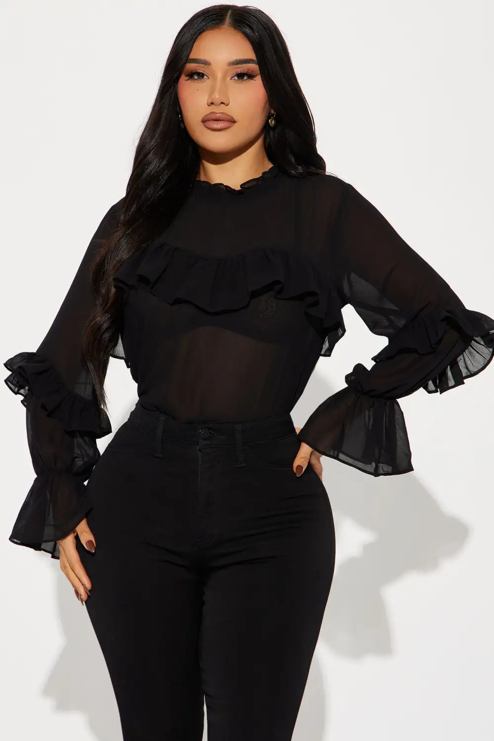 Birdie Blouse Top - Black