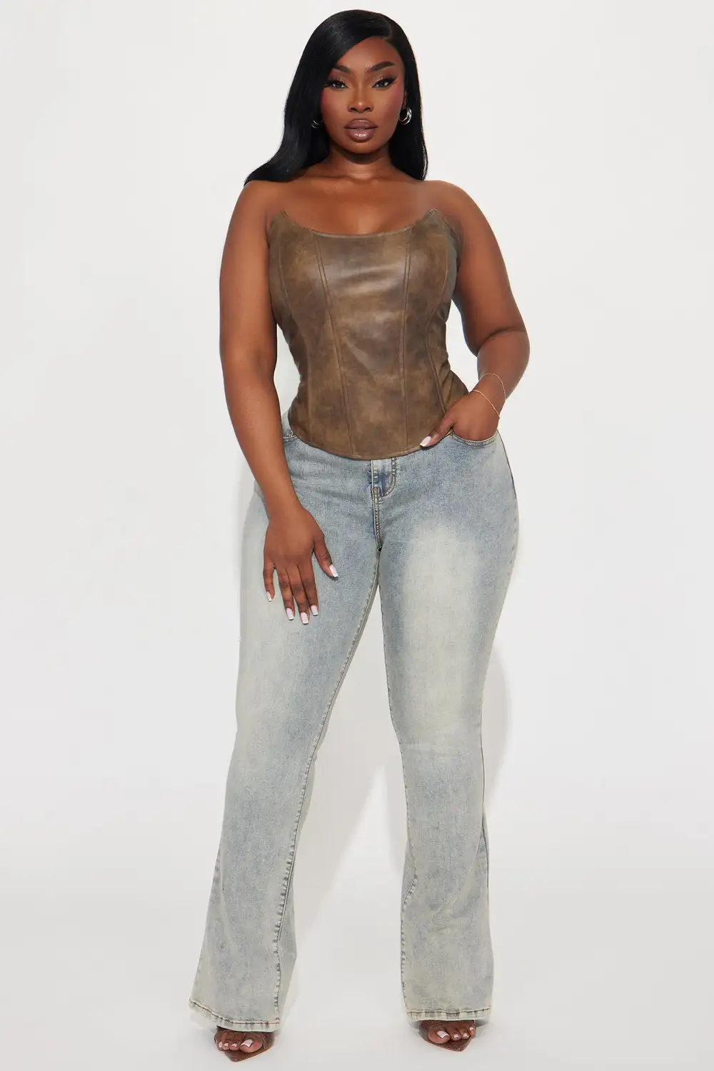 Test My Love Stretch Bootcut Jeans - Light Wash