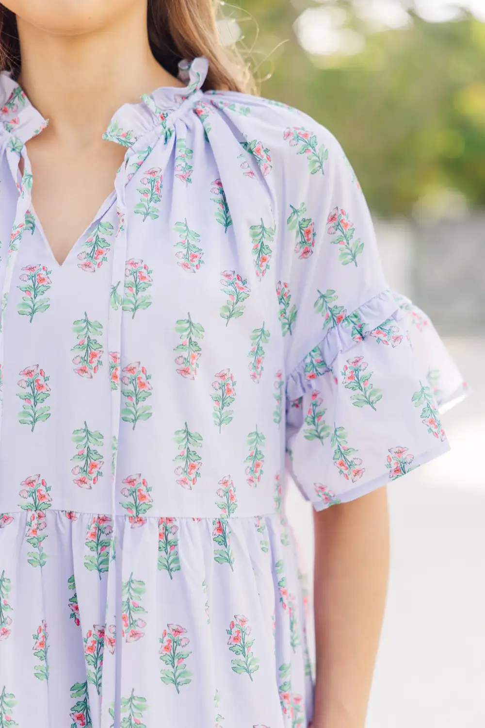 Let It Shine Periwinkle Floral Babydoll Dress