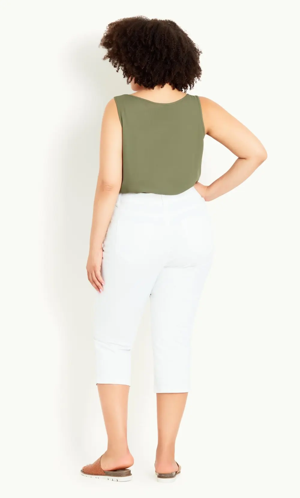 Evans White Denim Love Crop Jeans