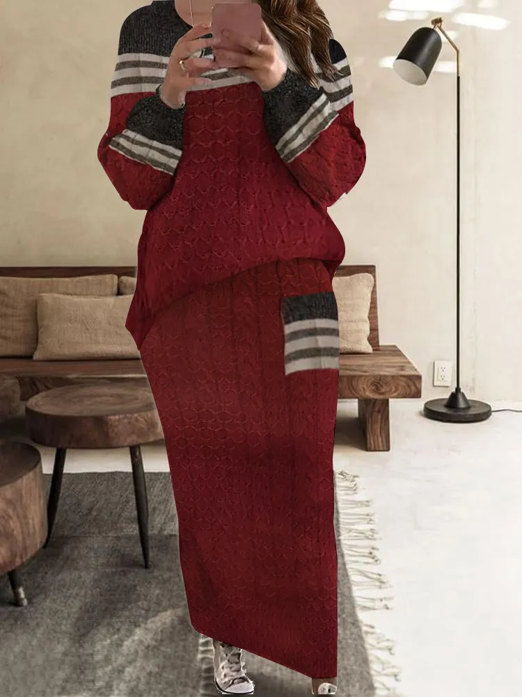 Needle Sweater Suit Skirt