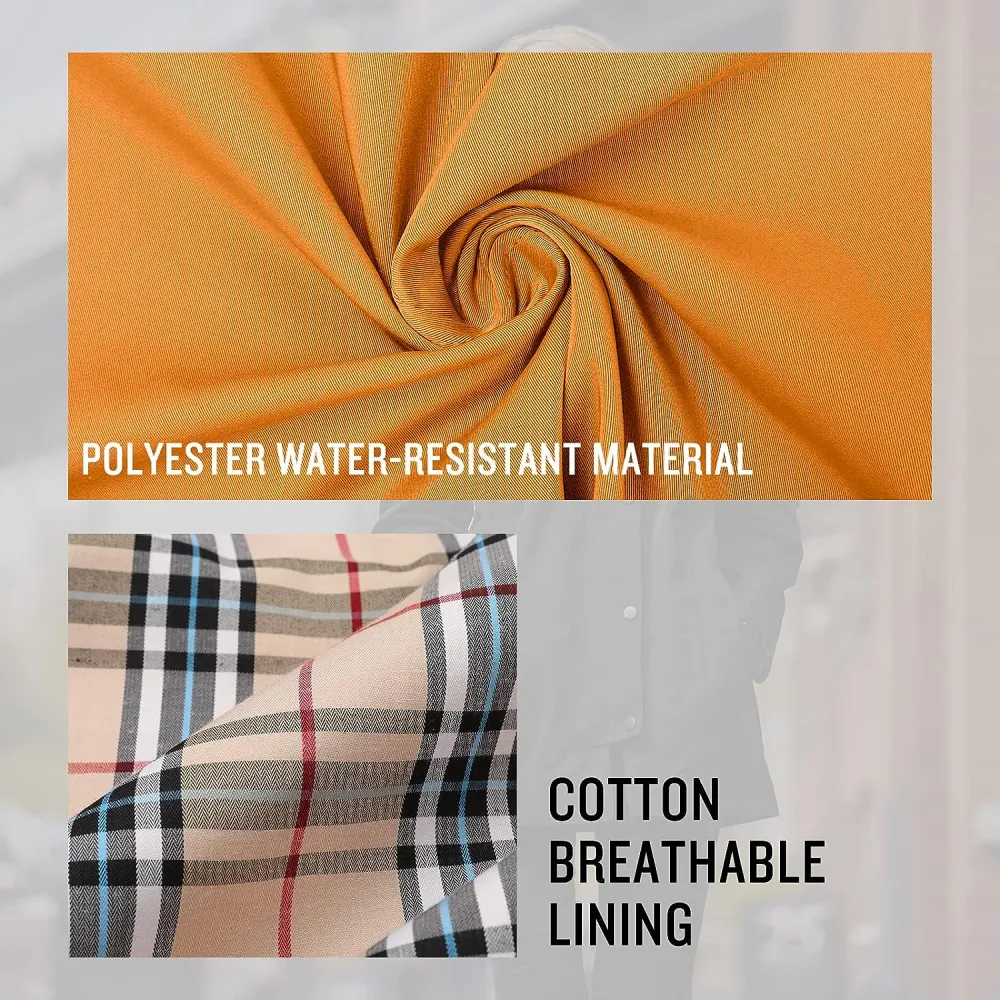 Women's Long Hooded Rain Jacket Outdoor Raincoat Windbreaker