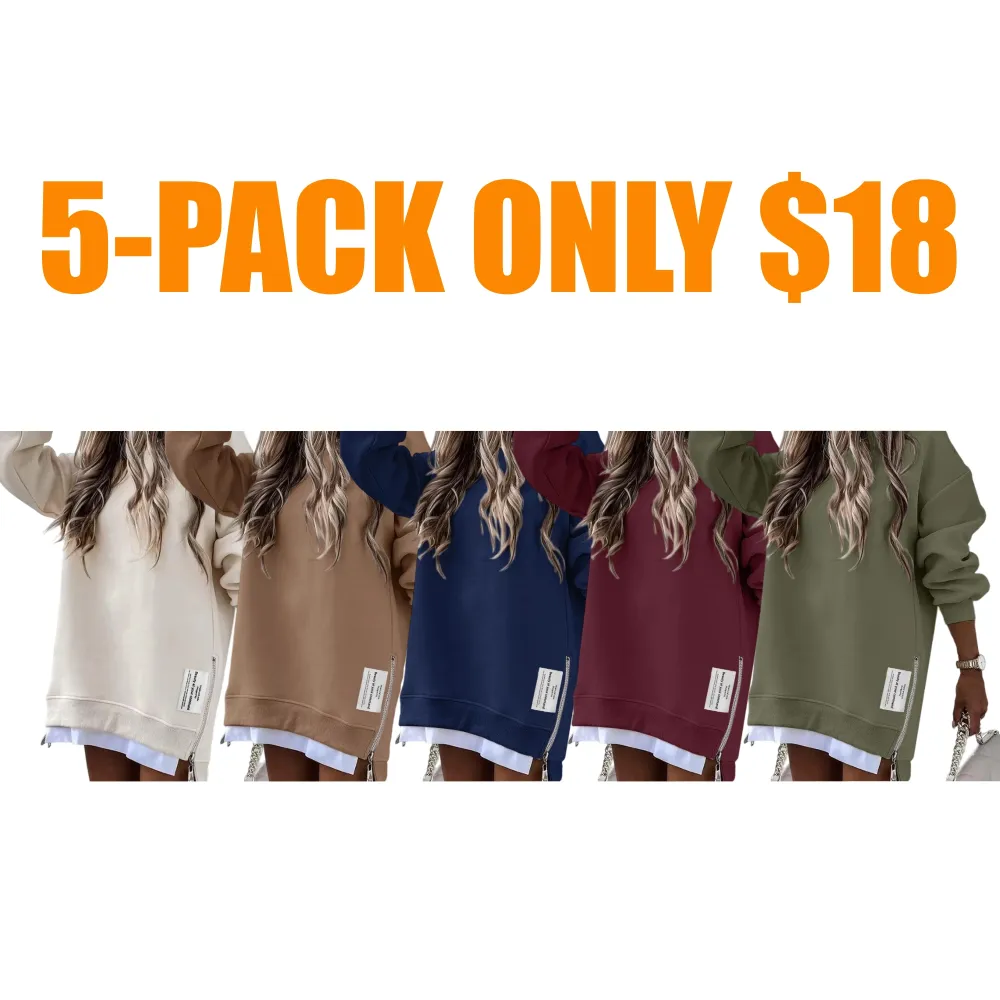 Womens Long Sleeve Pullover Sweatshirt