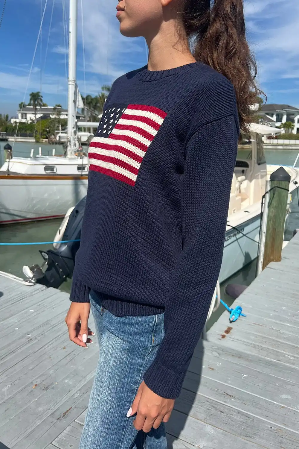 Nico American Flag Sweater