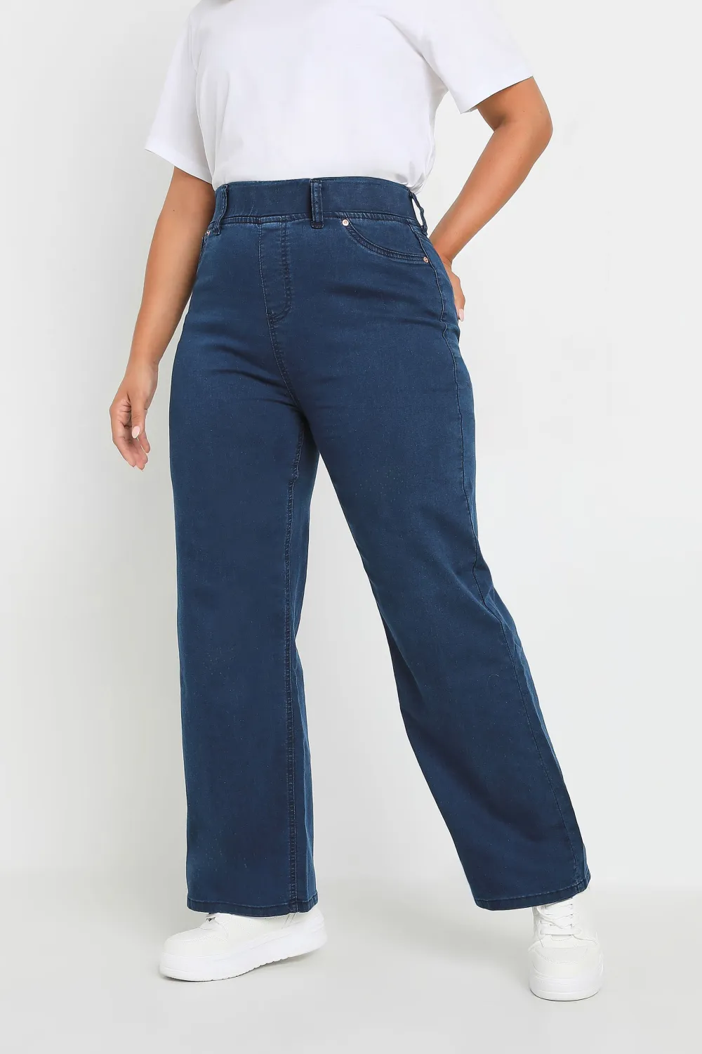 YOURS Curve Indigo Blue Wide Leg Jeggings