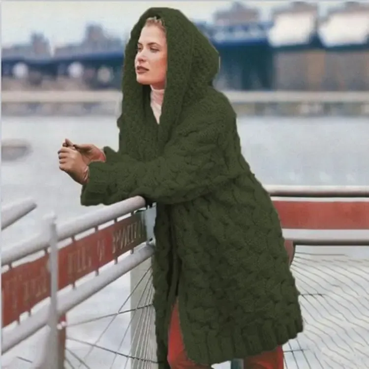 (Warehouse Clearance)Winter keep warm plain sweater cardigan