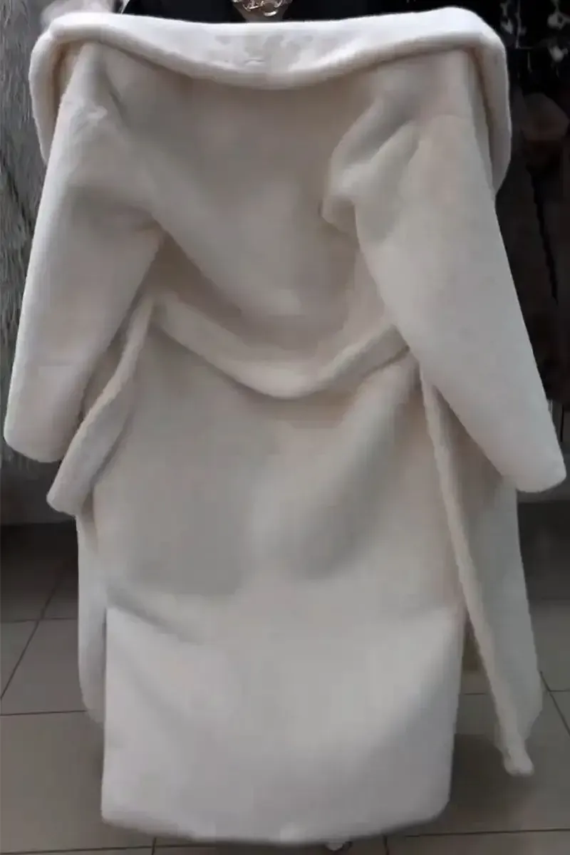 Women's Solid Color Lapel Long Coat